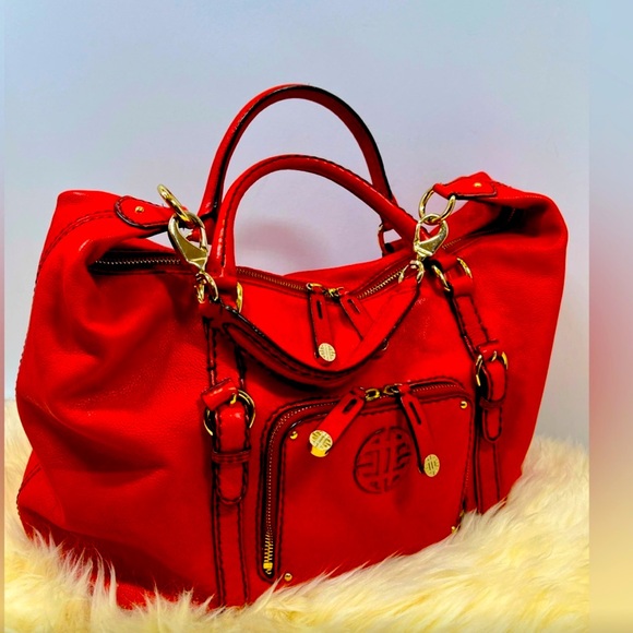 antonito Melani Handbags - Antonio Melani Authentic Red Leather Hobo Bag ECU